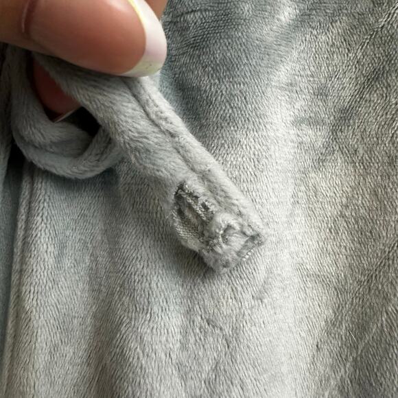 Juicy Couture Light Blue Velour Bling Track Drawstring Pants Size Medium Cozy - Picture 7 of 7